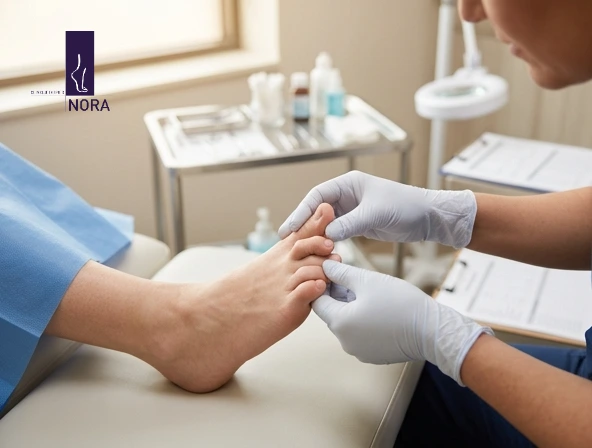 Examen podiatrique de l'anatomie du pied